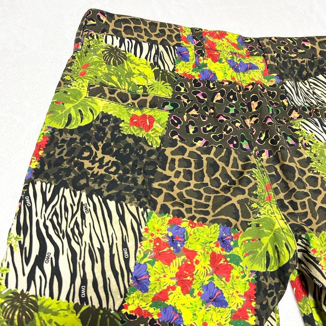 ダンスウィズドラゴン【2】激チャラ 総柄 ヒョウ柄 ゴルフウェア ショートパンツ