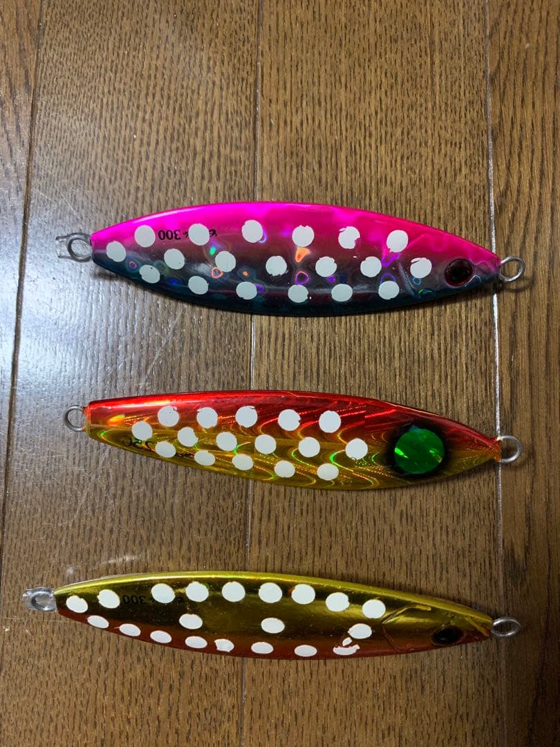 スロージギング メダルジグ、バッグ、フックセット 180g〜380g