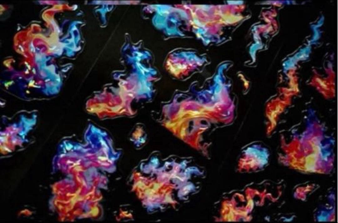 贝壳光 6cm×5m 璀璨烈焰 幻梦 ダイカット加工 海外マスキングテープ