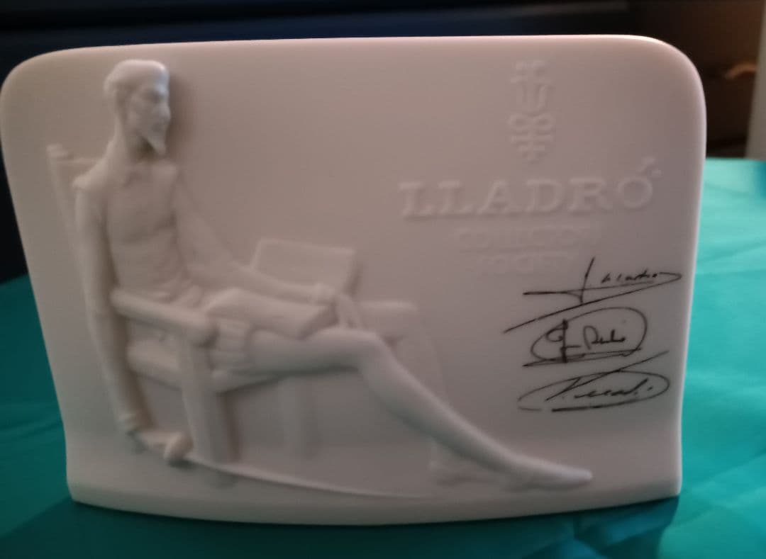 【リヤドロ】LLADRO　ドン・キホーテ　スペイン　磁器　ロゴ入りスタンドセット