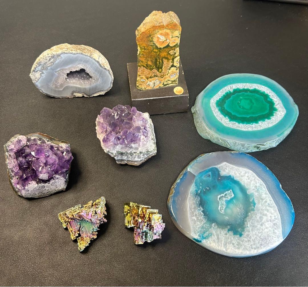 旧家蔵出し鉱物や宝石8点セット　縁起物、風水、お守り、骨董品、収蔵品、掘り出し物