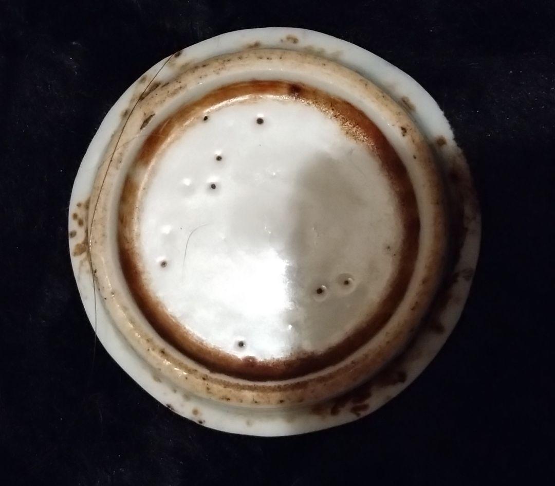 激レア　中国アンティーク　陶器製　花と小鳥柄　大きめな急須、ポット　茶器