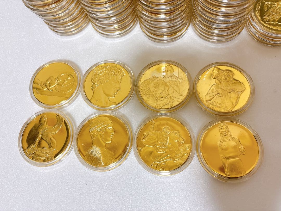 希少レア 古代ギリシャの偉大な芸術遺産 メダル50枚 純金仕上ブロンズ製 限定版