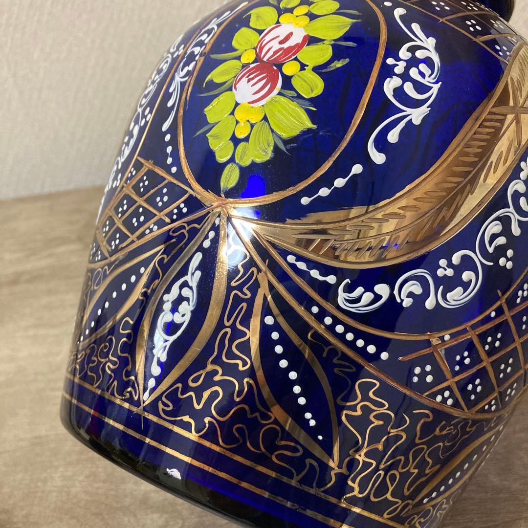 ボヘミアングラス　デキャンタ　珍品　特大　切り子　ヴィンテージ