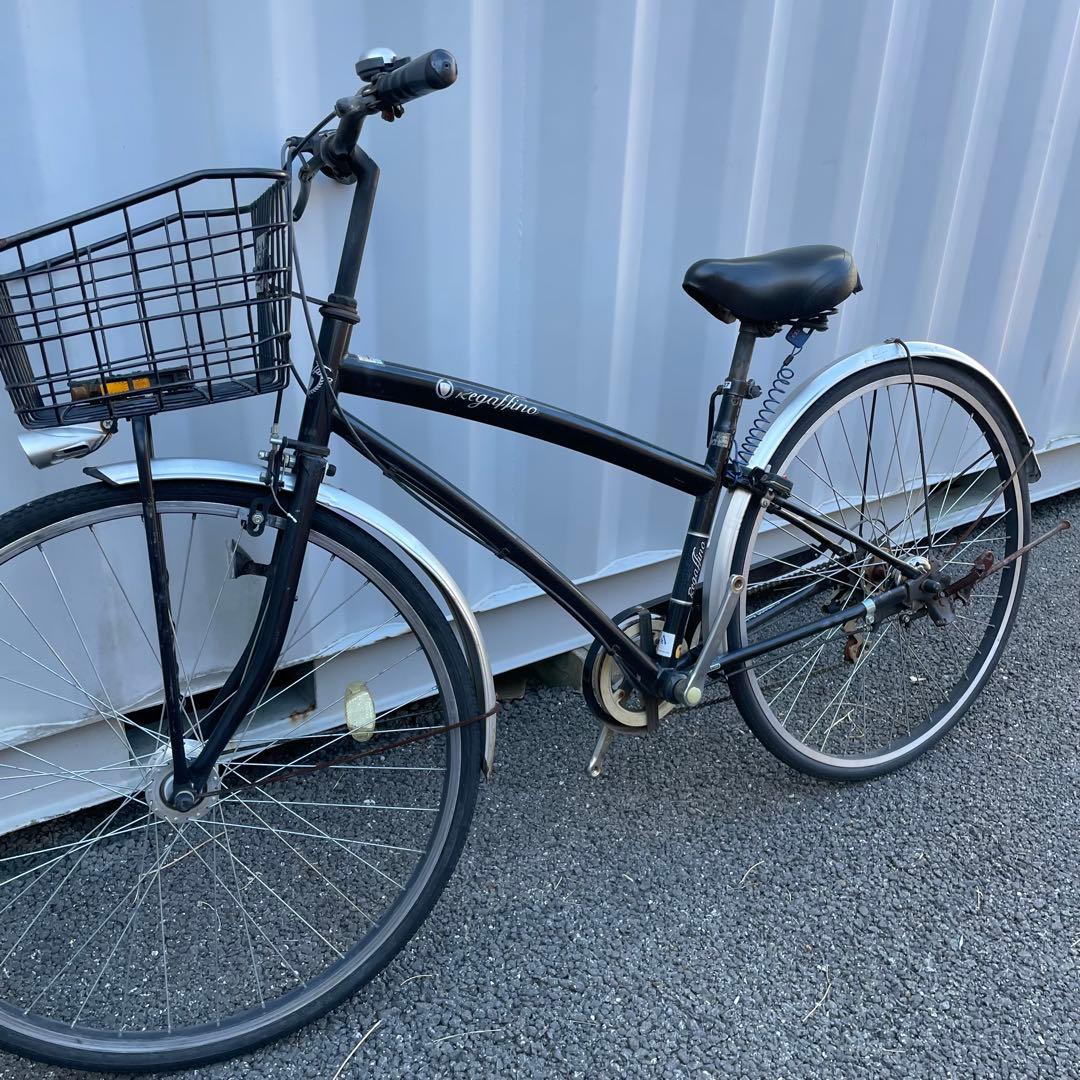 【都内/千葉引取】街乗り用自転車 27インチ カゴ/鍵/オートライト/6段変速付