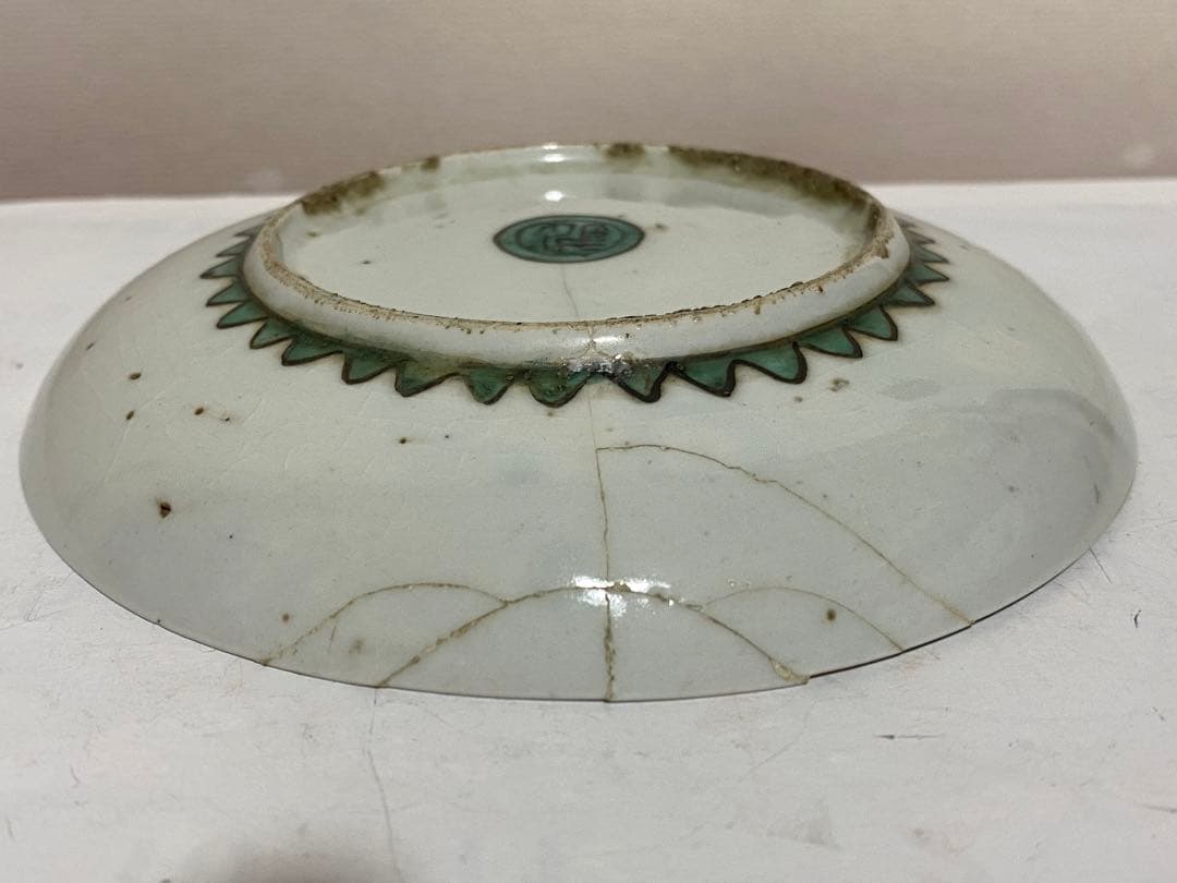 ♦江戸時代前期 古九谷 五彩九谷 小皿 珍物 珍品 古九谷様式 古美術品 骨董品