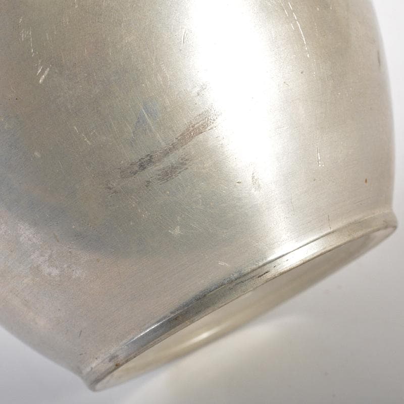 煎茶道具　継山造　本錫　茶壷　茶心壷　約264g　時代箱付　M　R6852