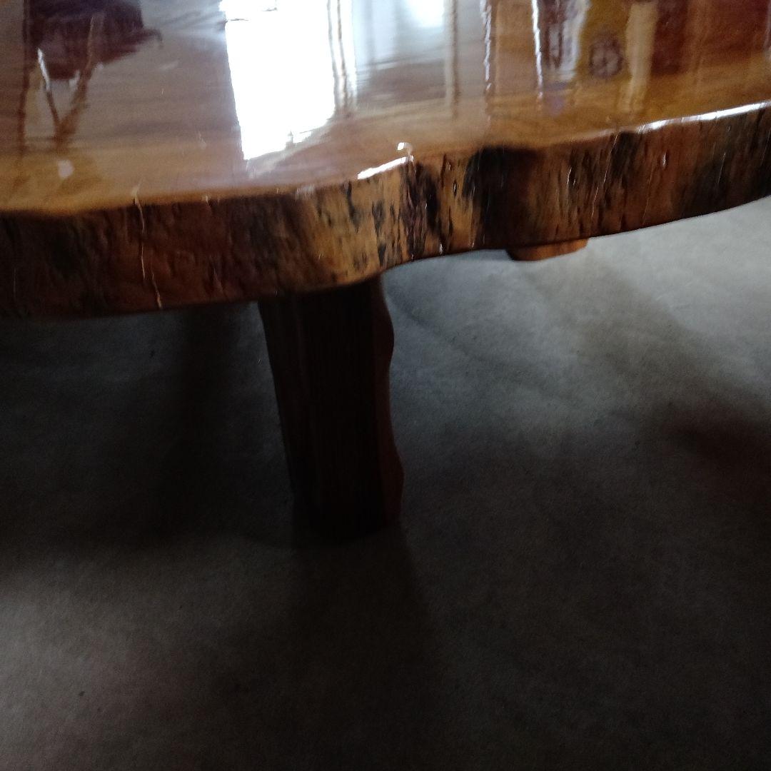 【一枚板】天然木製円形座卓　ローテーブル