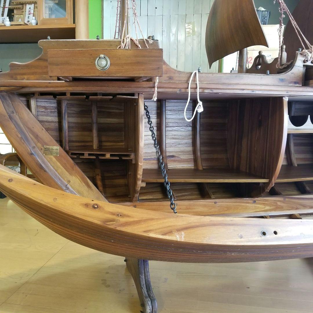 アンティークワインラック　船　ヴィンテージ　スペイン製　チーク材