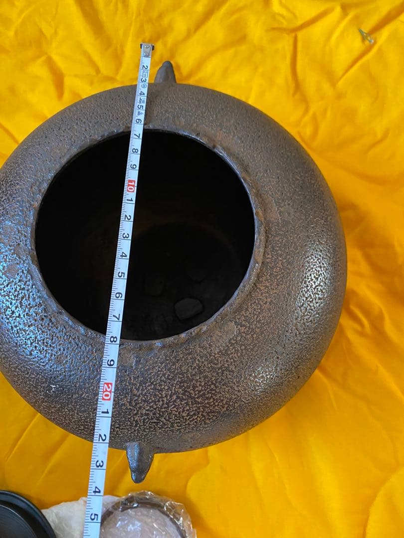 ふくべ釜　釜師　門脇喜平氏作