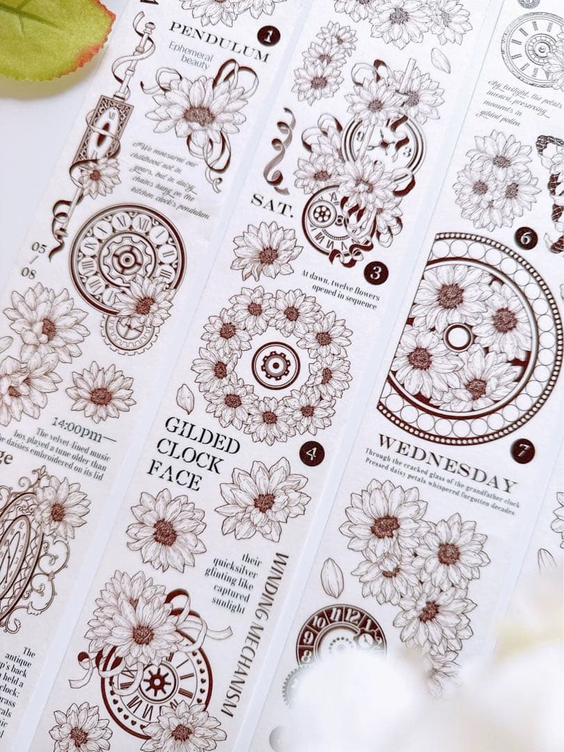 咔咔STUDIO《单色菊》海外マスキングテープ　マステ 【2640】