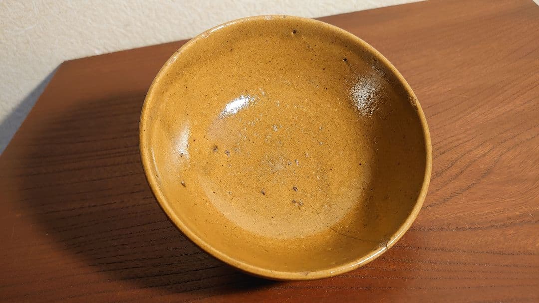 黄瀬戸　抹茶碗　菓子鉢　蔵出し　アンティーク抹茶碗　瀬戸焼　１客