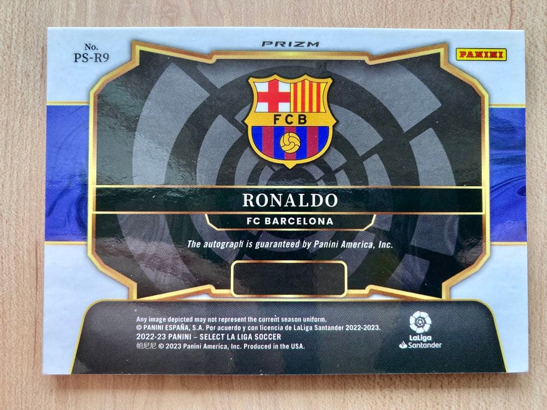2022-23 直筆サイン Panini Select ロナウド バルセロナ