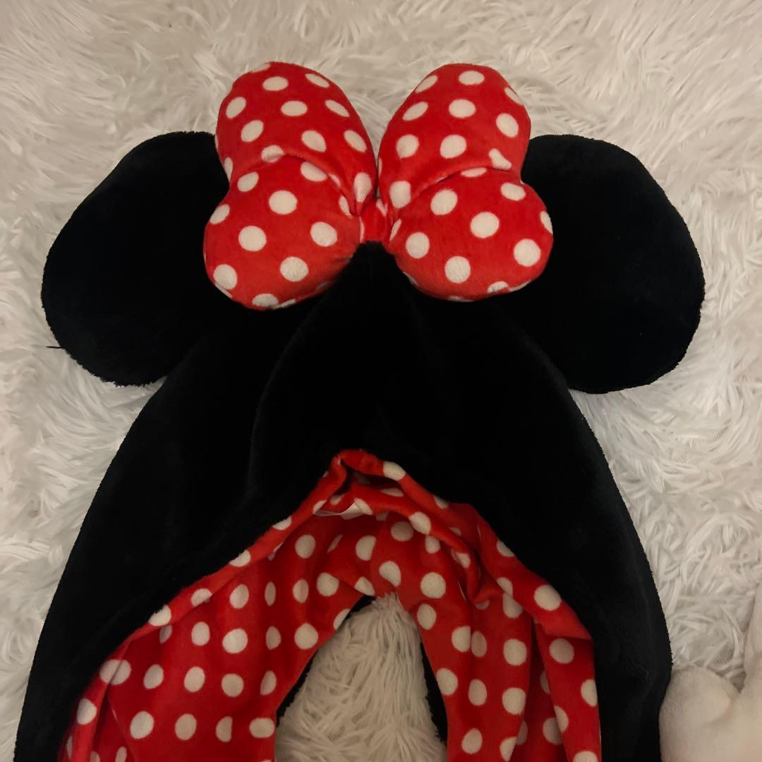 ミニーマウス風フード付きスカーフ