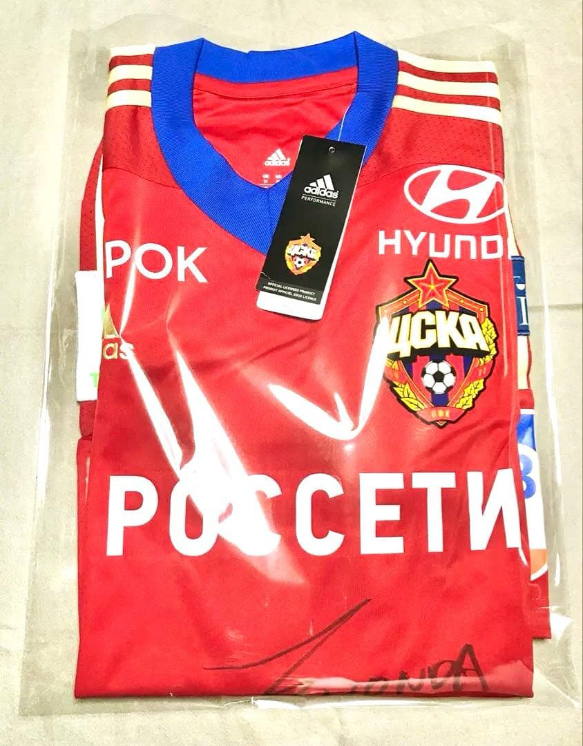 新品 チェスカモスクワ 元サッカー日本代表 本田圭佑選手直筆サイン入ユニフォーム