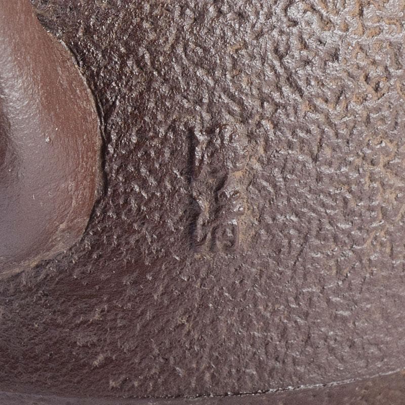 ばろん煎　釜師　佐藤浄清作　真形　鉄瓶　鉄釜　共布共箱　V　R9061H