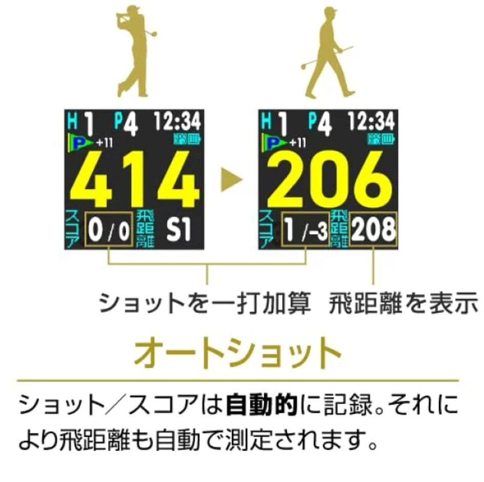 お客品　　GREENON ゴルフウォッチ NORM II PLUS（黒）