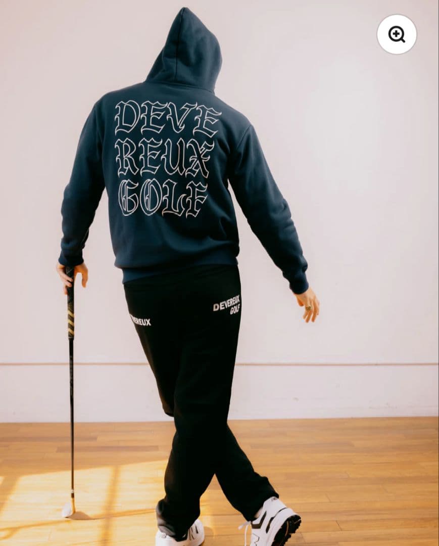 新品【DEVEREUX GOLF】 パーカー／ワッペン刺繍／ネイビー／S