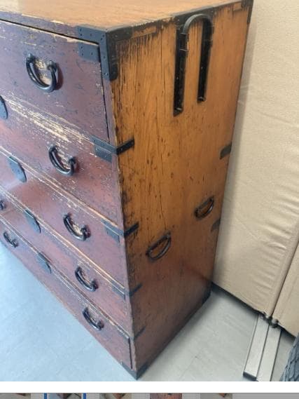 ■送料込み■ 京都 初瀬川徳松 和箪笥5段 昭和大正レトロ アンティーク