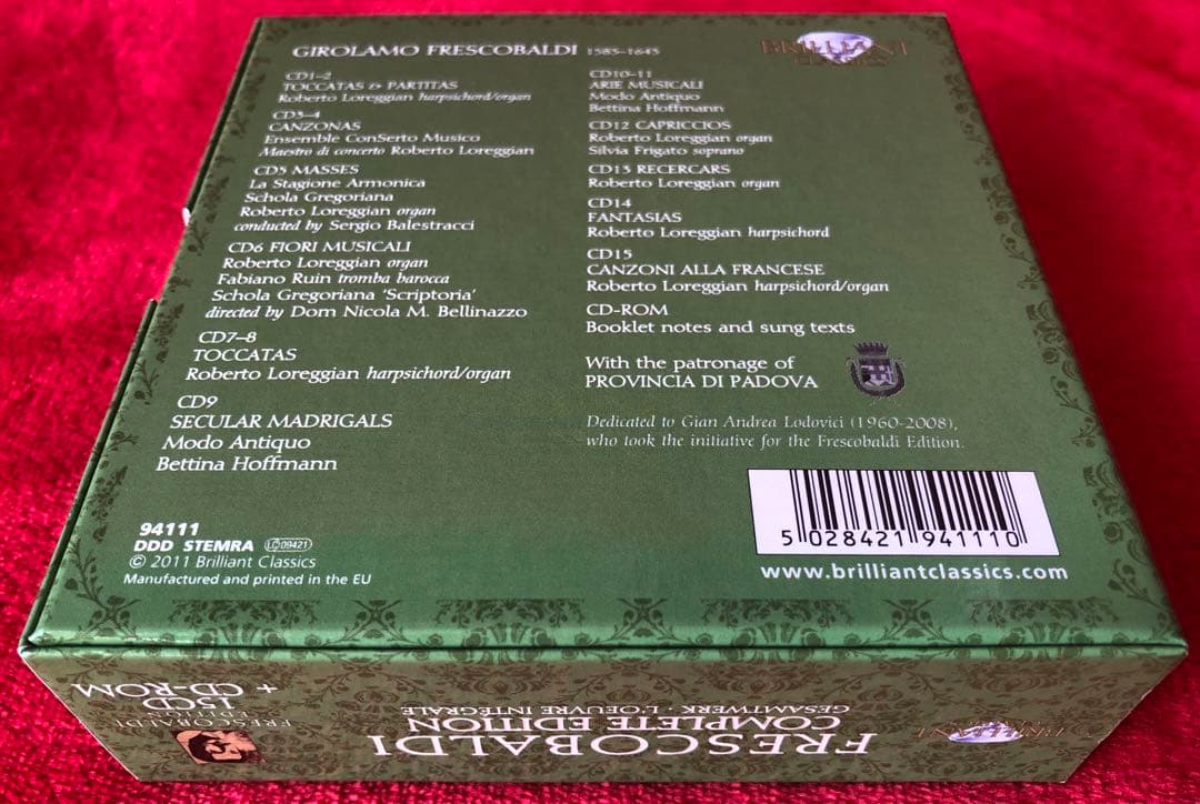 クラシック FRESCOBALDI COMPLETE EDITION BOX SET