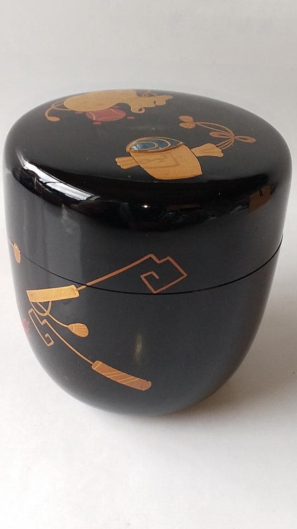 出口順慶 作 宝尽し 中棗 棗 共箱 蒔絵 螺鈿細工 漆器 漆芸 茶道具 新品