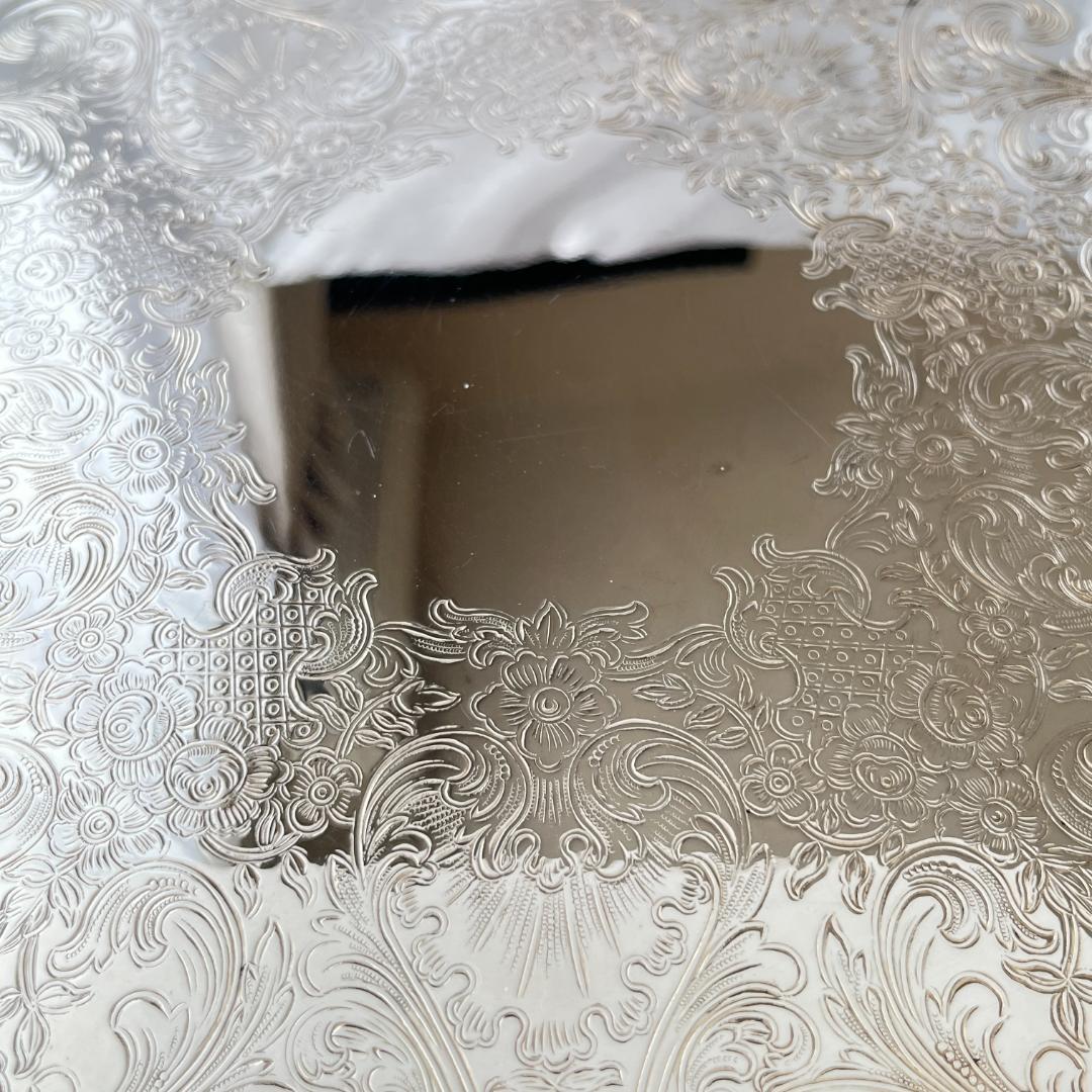 【INTERNATIONAL SILVER】ギャラリートレー 38cm