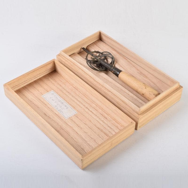 仏教美術　銅製　仏具　遊環　錫杖　箱付　C　8715