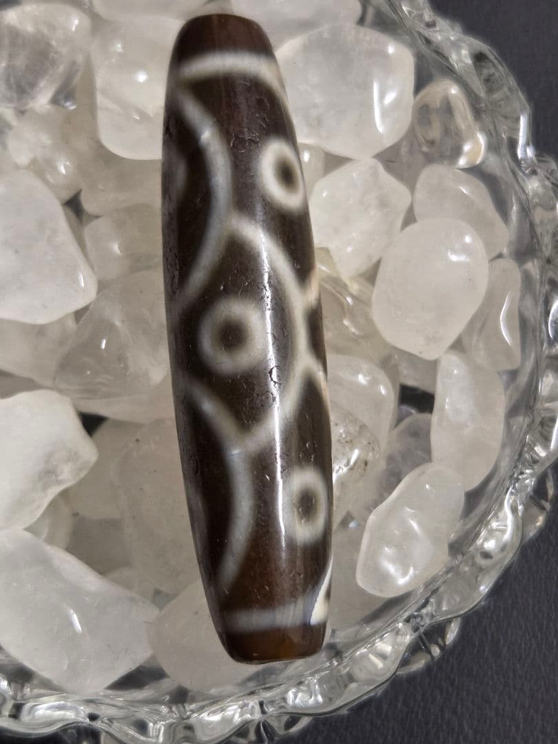 989　天珠　九眼天珠　魚鱗　龍鱗　蓮座　　dzibeads！