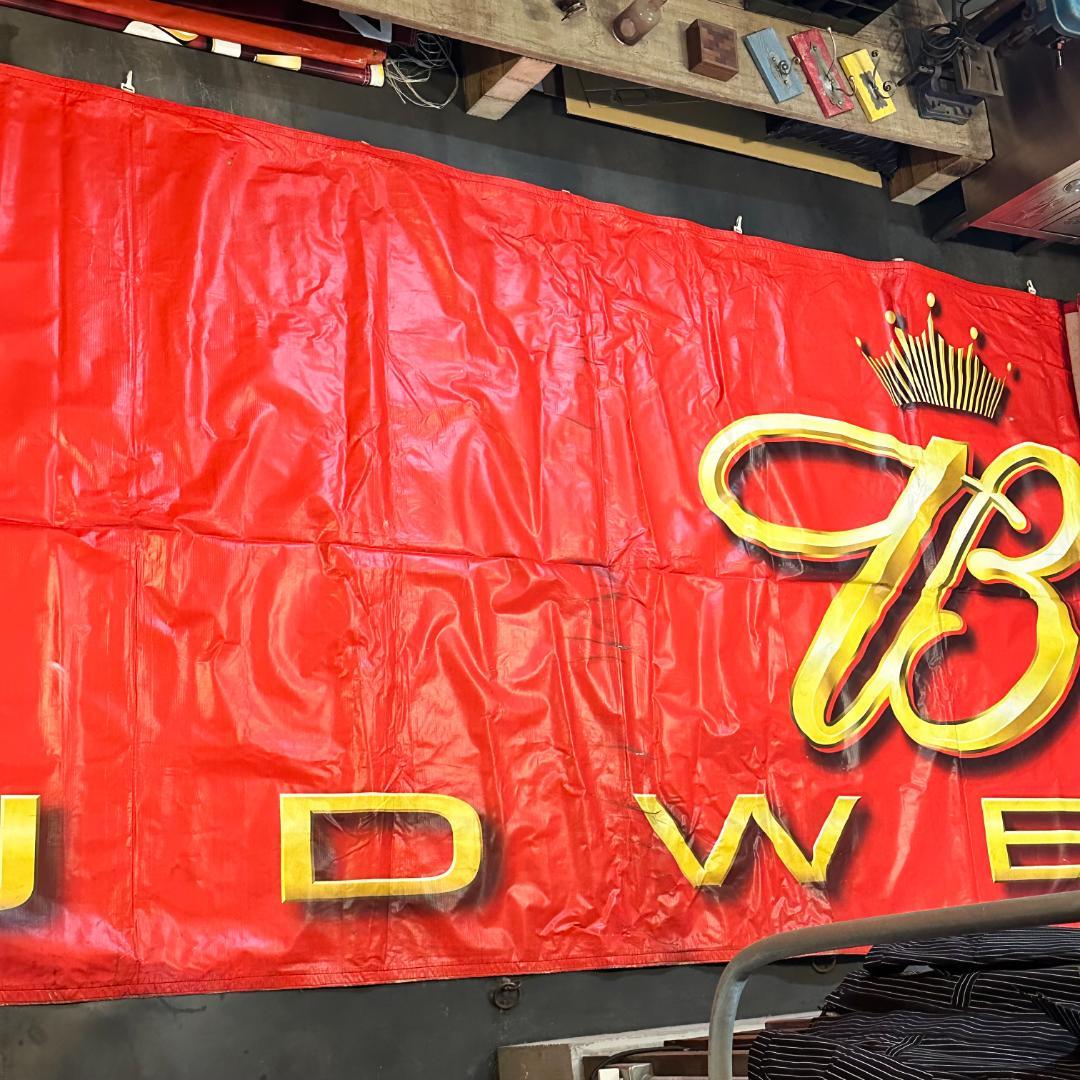 【超巨大・激レア】Budweiser (バドワイザー) 大型バナー 約9.7m
