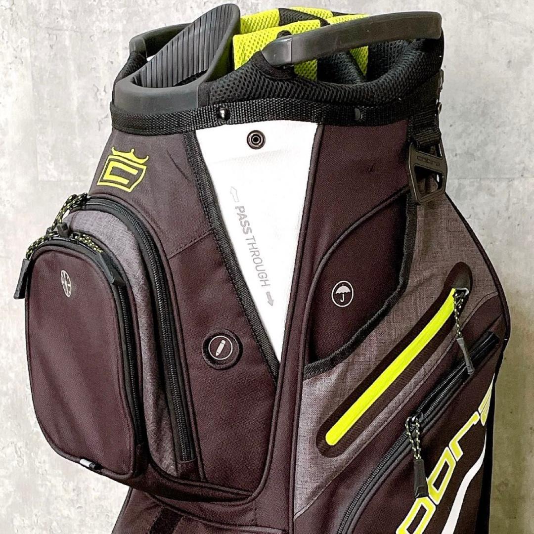 美品 cobra キャディバッグ 多機能モデル カート式 保温 傘入れ 多収納