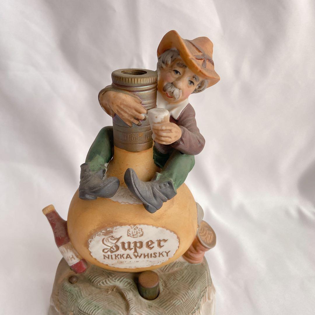 【希少・着火確認済】昭和レトロ ニッカウヰスキー 卓上ライター陶器製ヴィンテージ