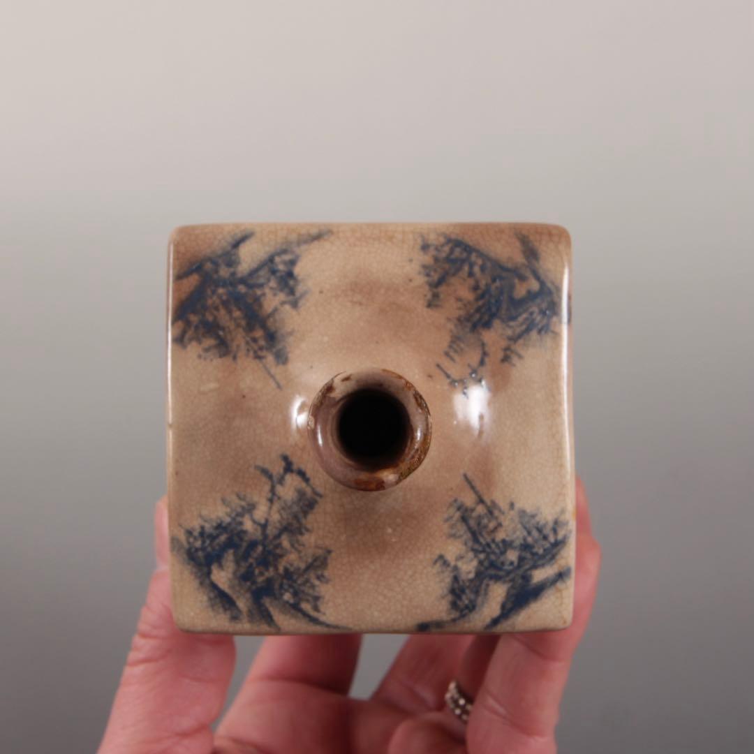 染付 角徳利 古美術 酒器 古道具 アンティーク 徳利