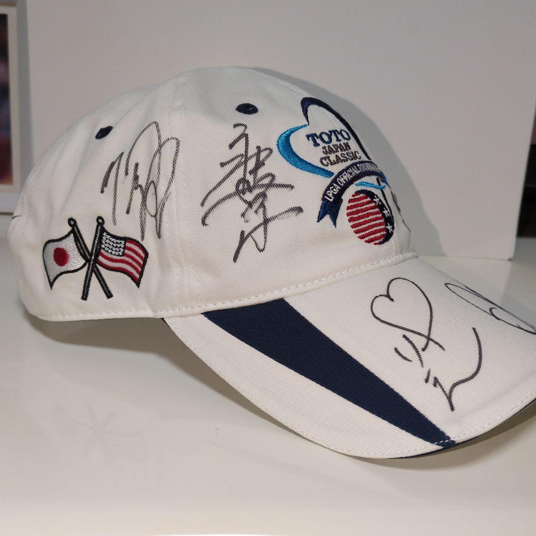 TOTOジャパンクラシック女子プロゴルファー直筆サインキャップ