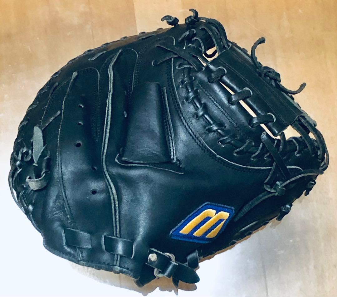 美品 本革 MIZUNO キャッチャーミット ミズノ 大人用 捕手 グラブ
