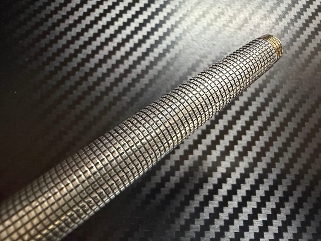 極美品 パーカー フラットトップ 75 65 F 万年筆 スターリングシルバー