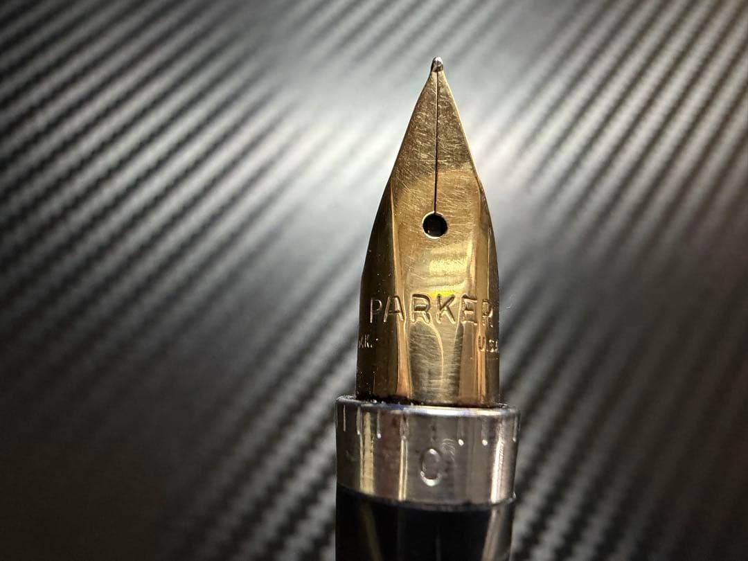 極美品 パーカー フラットトップ 75 65 F 万年筆 スターリングシルバー