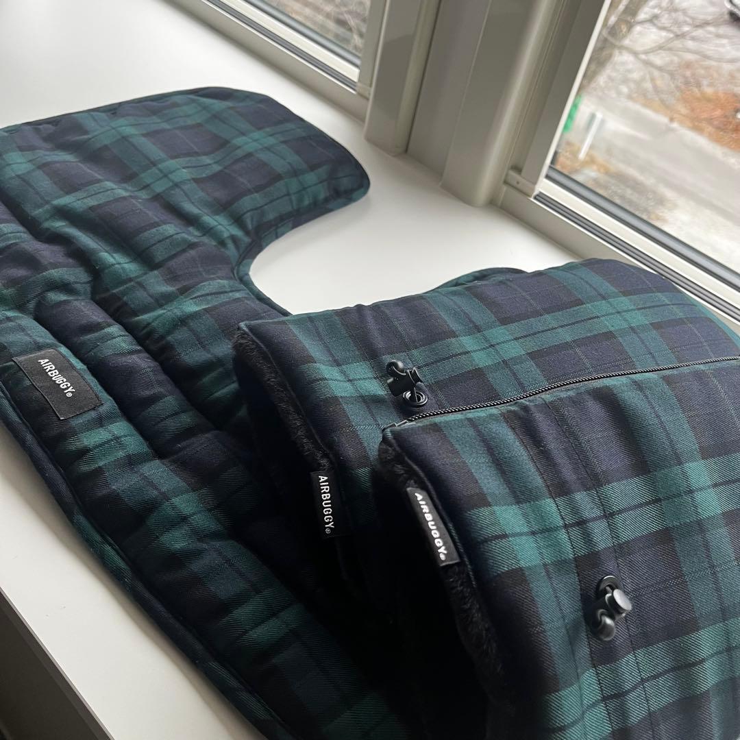 【エアバギー】犬用 コーナークッション・ハンドマフ セット ブラックウォッチ