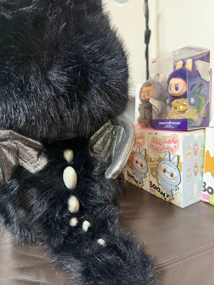 超特大60cmジモモ 羽付きブラックエンジェル スペシャルオーダー黒天使