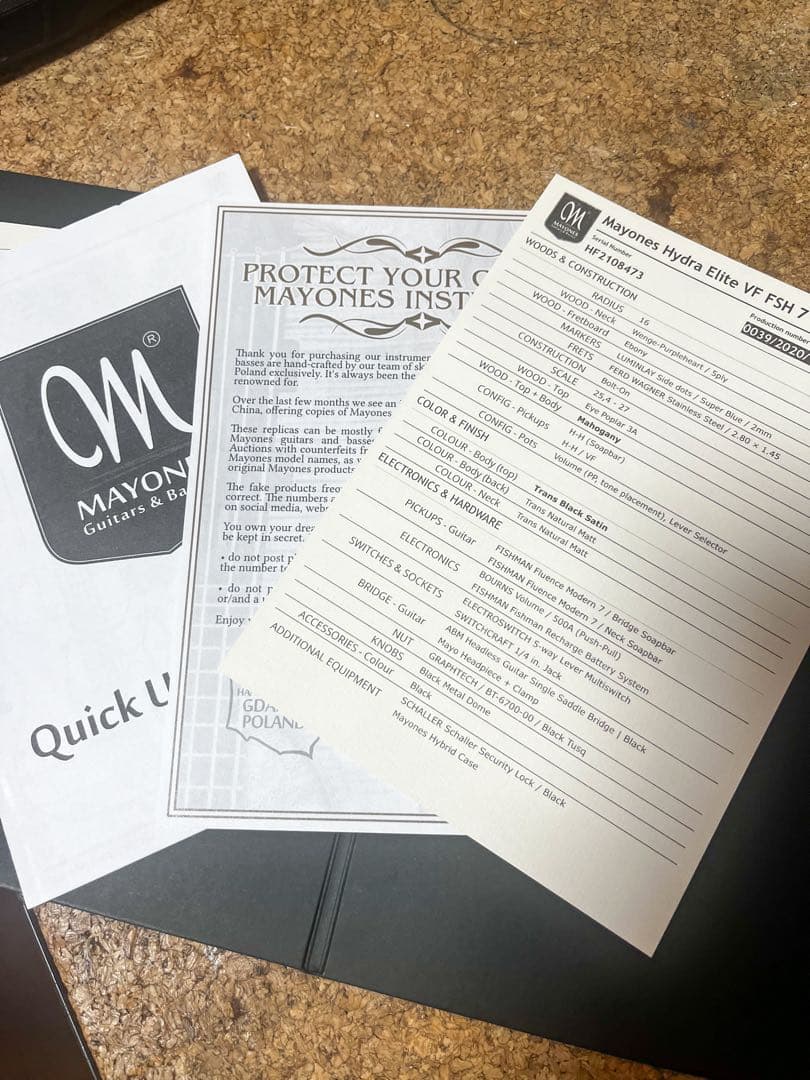 Mayones Hydra Elite 7 VF Trans Black 7弦