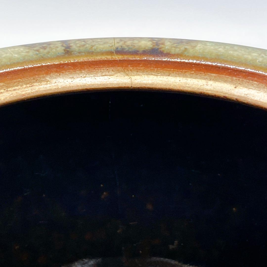 膳所焼 水指 耳付ヘラ目 水指 陽炎園造 茶道具 お茶