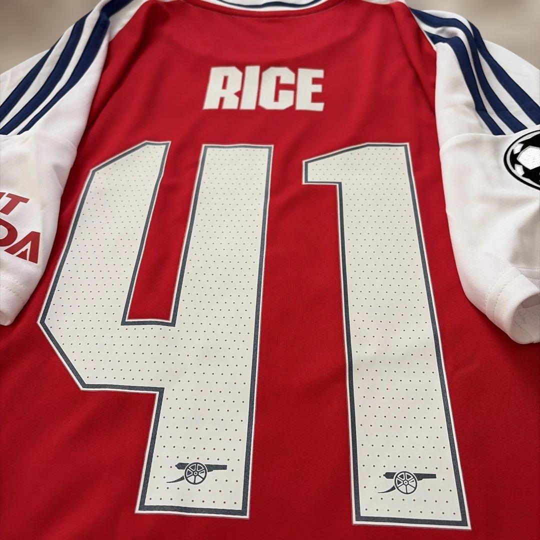 24/25アーセナル　1stユニフォーム　ライス　CL仕様　XLサイズ　紙タグ付