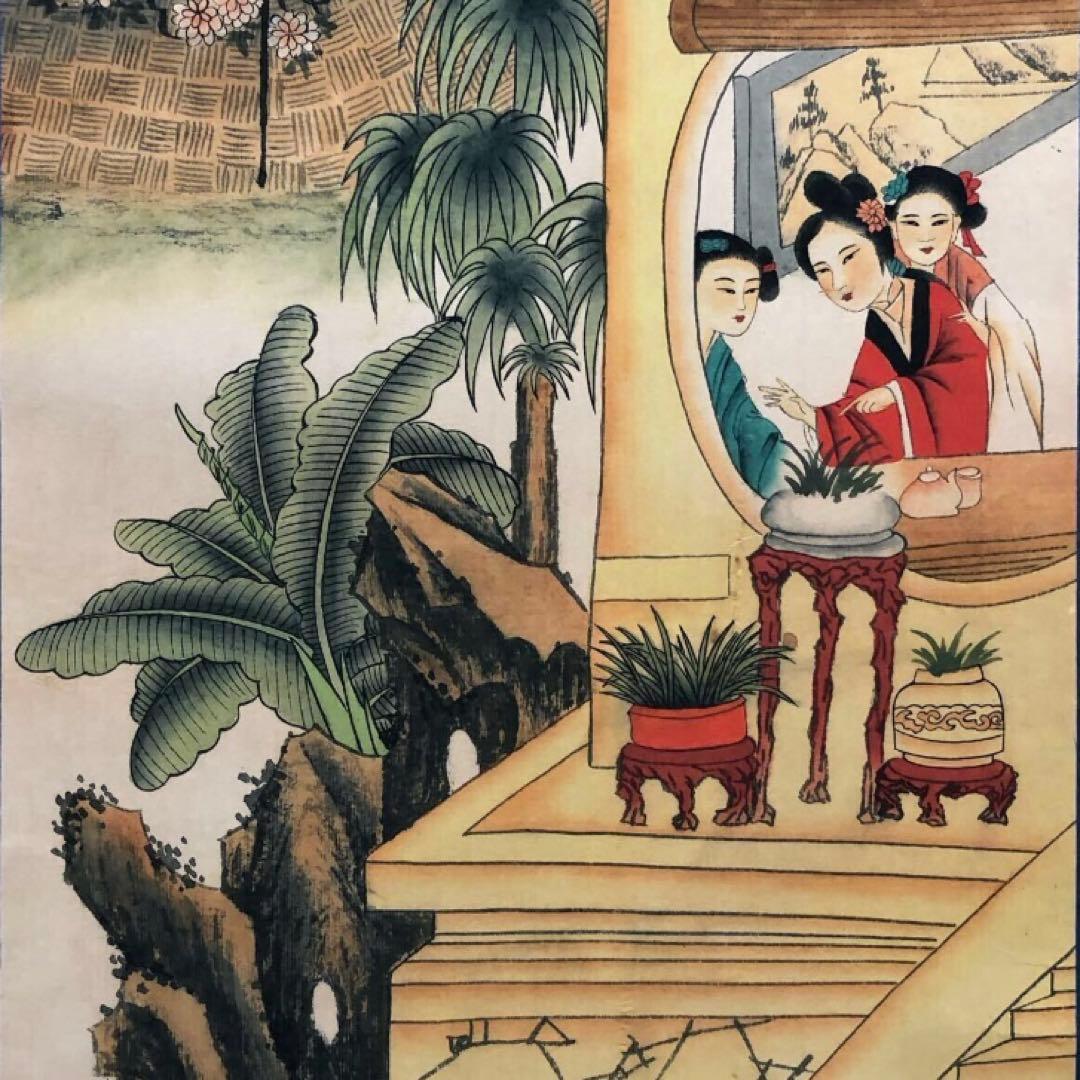 蔵出し 美術　高級品絵　巻き絵　民国時代大名家　　陳少梅 旧蔵　掛け軸4本セット