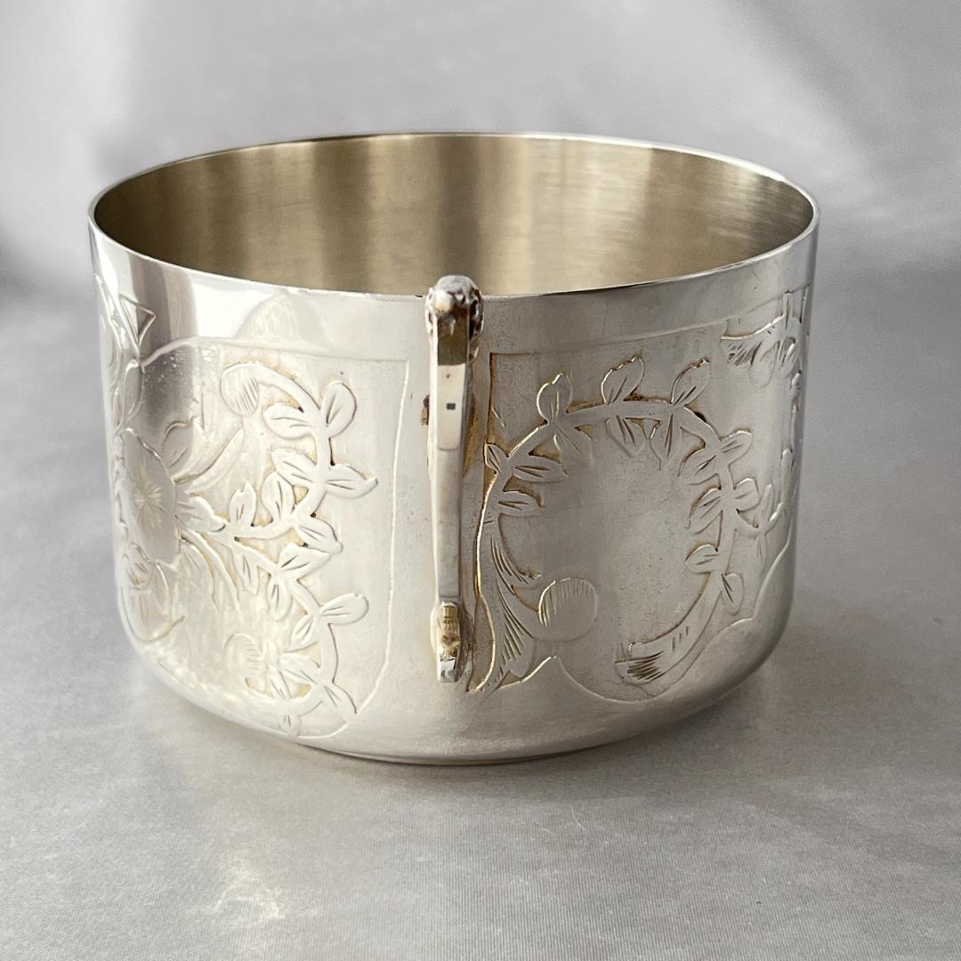 【 仏蘭西】アールヌーボー カップ＆ソーサー 【シルバープレート】