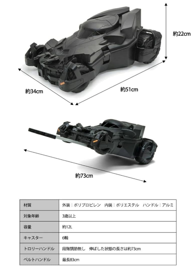 【限定】Ridaz(ライダース) バットマン　新型バットモービル キャリーケース