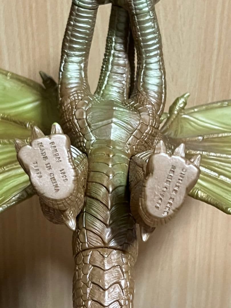 ☆バンダイソフビ東宝怪獣シリーズ☆白亜紀型キングギドラ1998タグ付き☆ゴジラ☆