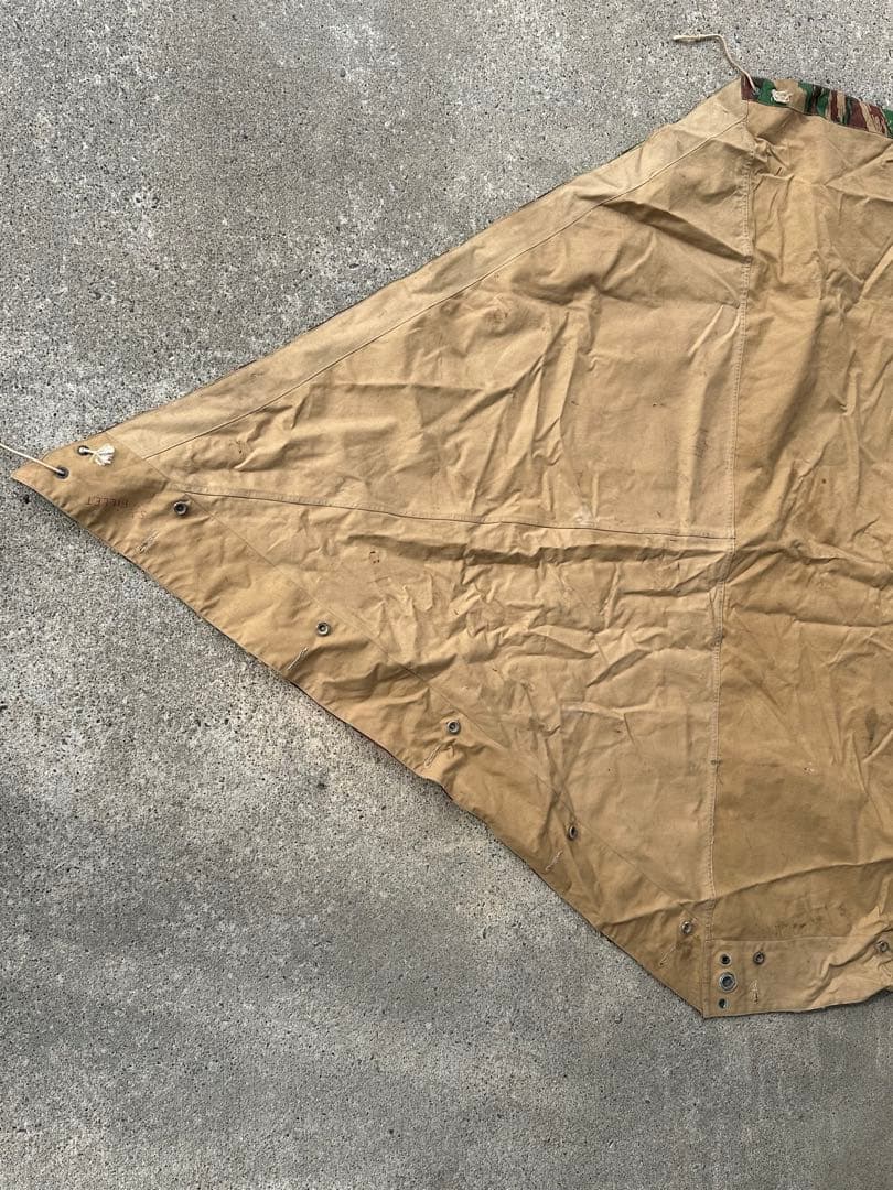 軍幕　フランス軍パップテント シェルターハーフ　リザードカモ　2枚セット