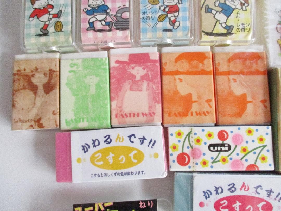 レトロファンシー消ゴム 鉛筆キャップ 大量セット 未使用 たのしみ屋様リクエスト