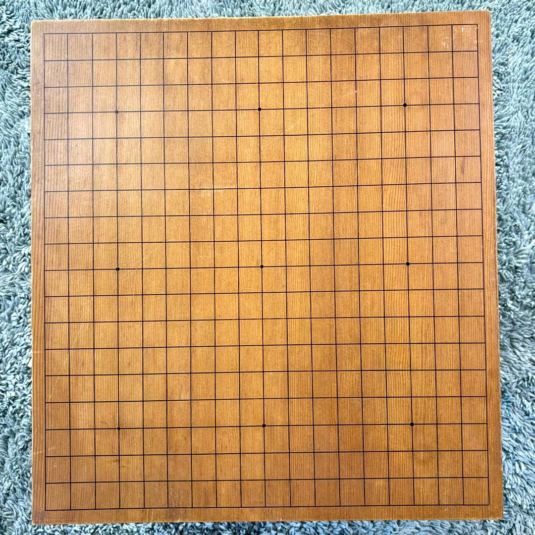 足付碁盤 厚さ約17.5cm ヘソ有り 路盤 囲碁盤
