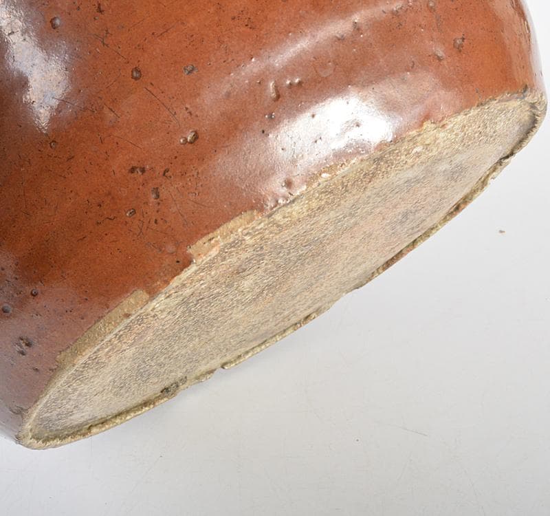 瀬戸焼　古瀬戸　鉄釉　舟徳利　壷　N　R4451C