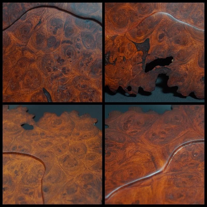 名匠 宮脇一人作 唐木カリン花梨 玉杢 葡萄杢 敷板 花台 煎茶敷板 盆景台